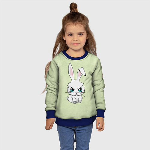 Детский свитшот Злой кролик 2025 / 3D-Синий – фото 4