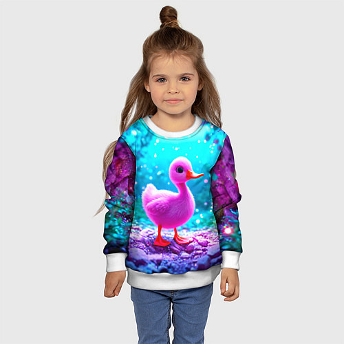 Детский свитшот Утеночек / 3D-Белый – фото 4