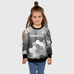 Свитшот детский Porsche - grey gradient посередине, цвет: 3D-черный — фото 2