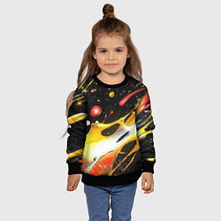 Свитшот детский Текстура краска, цвет: 3D-черный — фото 2