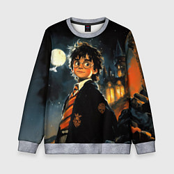 Свитшот детский Гарри Поттер глубокая ночь, цвет: 3D-меланж