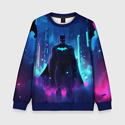 Детский свитшот Бэтмен неоновый город