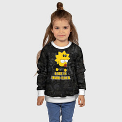 Свитшот детский Мэгги Симпсон love is Hard rock, цвет: 3D-белый — фото 2