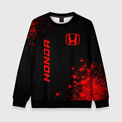 Свитшот детский Honda - red gradient вертикально, цвет: 3D-черный