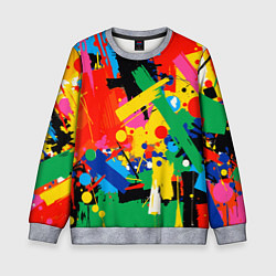 Свитшот детский Абстрактная графика, цвет: 3D-меланж