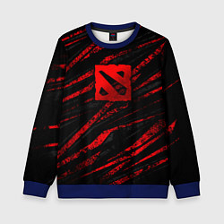 Свитшот детский Dota 2 - красные потертости, цвет: 3D-синий
