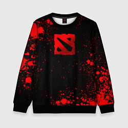 Детский свитшот Красные брызги - Dota 2
