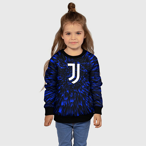 Детский свитшот Juventus blue energy / 3D-Черный – фото 4