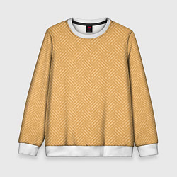 Свитшот детский Песочный жёлто-бежевый однотонный текстура лоскуты, цвет: 3D-белый