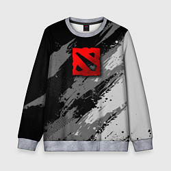 Детский свитшот Dota 2 - монохромный серый