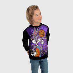 Свитшот детский Багз Банни - Looney Tunes, цвет: 3D-черный — фото 2