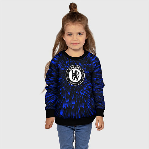 Детский свитшот Chelsea blue energy / 3D-Черный – фото 4