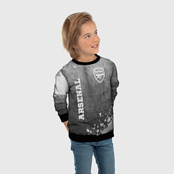 Свитшот детский Arsenal - grey gradient вертикально, цвет: 3D-черный — фото 2