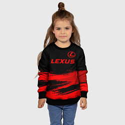 Свитшот детский Lexus - red gradient посередине, цвет: 3D-черный — фото 2
