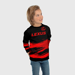Свитшот детский Lexus - red gradient посередине, цвет: 3D-черный — фото 2