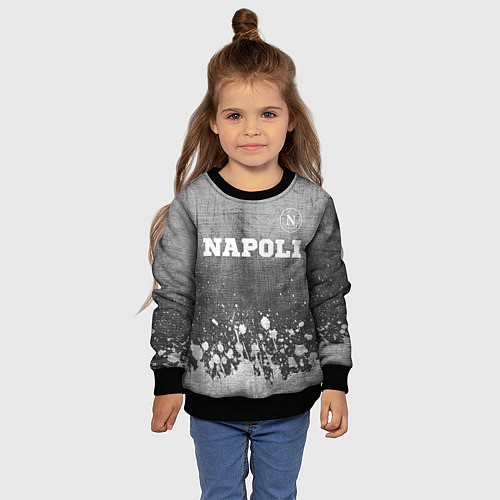 Детский свитшот Napoli - grey gradient посередине / 3D-Черный – фото 4