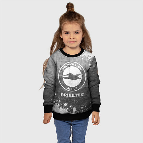 Детский свитшот Brighton - grey gradient / 3D-Черный – фото 4