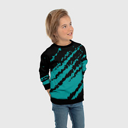 Свитшот детский The color is black and light blue, цвет: 3D-черный — фото 2