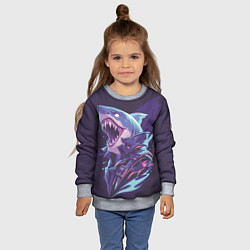Свитшот детский Акула-монстр, цвет: 3D-меланж — фото 2