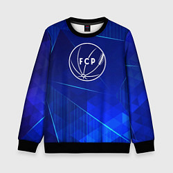 Свитшот детский Porto blue poly, цвет: 3D-черный