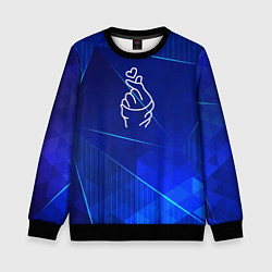 Детский свитшот K Pop blue poly