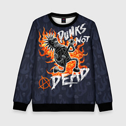 Свитшот детский Панк рок с Бендером из Футурамы на металле, цвет: 3D-черный