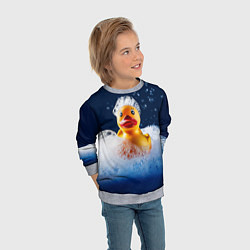 Свитшот детский Резиновая уточка в мыльной пене, цвет: 3D-меланж — фото 2