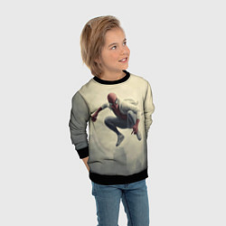 Свитшот детский Человек паук в прыжке, цвет: 3D-черный — фото 2