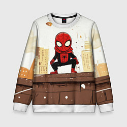 Свитшот детский Мини человек-паук, цвет: 3D-белый