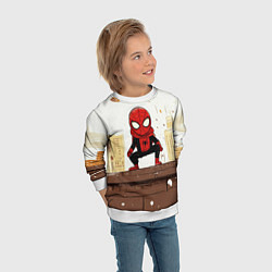 Свитшот детский Мини человек-паук, цвет: 3D-белый — фото 2