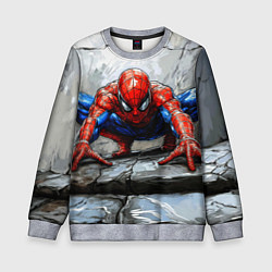 Детский свитшот Человек-паук палзет на стене