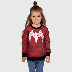 Свитшот детский Знак венома на красном, цвет: 3D-черный — фото 2