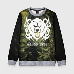 Детский свитшот Лес мой храм - дух леса медведь Велес