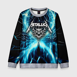 Свитшот детский Neon glow - Metallica, цвет: 3D-меланж