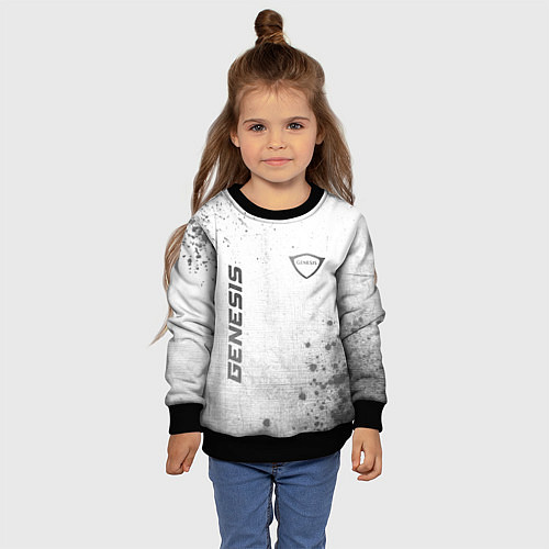 Детский свитшот Genesis - white gradient вертикально / 3D-Черный – фото 4
