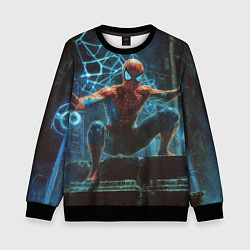 Свитшот детский Spiderman и паутина, цвет: 3D-черный