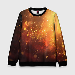 Свитшот детский Золотая блестящая текстура, цвет: 3D-черный