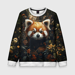 Детский свитшот Красная панда в лесной чаще