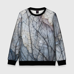 Свитшот детский Прожилки листьев, цвет: 3D-черный