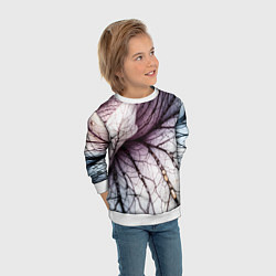 Свитшот детский Раскрытый цветок, цвет: 3D-белый — фото 2