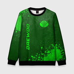 Свитшот детский Daewoo - green gradient вертикально, цвет: 3D-черный