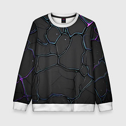 Свитшот детский Плита хай-тек текстура, цвет: 3D-белый