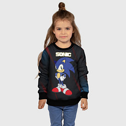 Свитшот детский Sonic, цвет: 3D-черный — фото 2