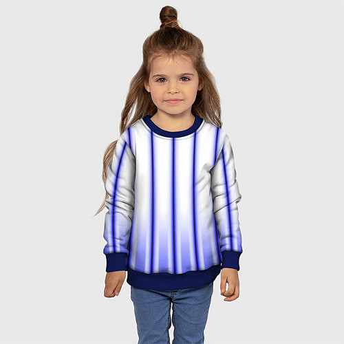 Детский свитшот Striped suit / 3D-Синий – фото 4