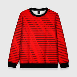 Свитшот детский Красный полосатый, цвет: 3D-черный