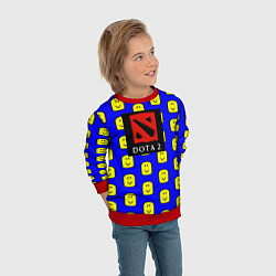 Свитшот детский Dota smile pattern, цвет: 3D-красный — фото 2