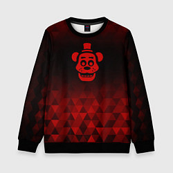 Свитшот детский FNAF red poly, цвет: 3D-черный