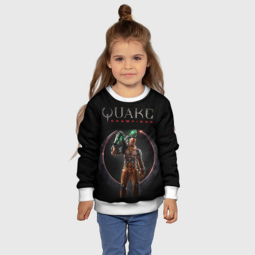 Детский свитшот Quake champions - Visor / 3D-Белый – фото 4