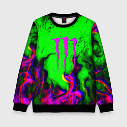 Свитшот детский Monster Energy flame, цвет: 3D-черный