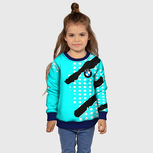 Детский свитшот BMW sport краски / 3D-Синий – фото 4